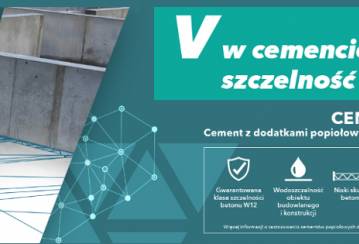 Zastosowanie cementu z dodatkiem popiołu lotnego krzemionkowego V do produkcji betonów o podwyższonej szczelności